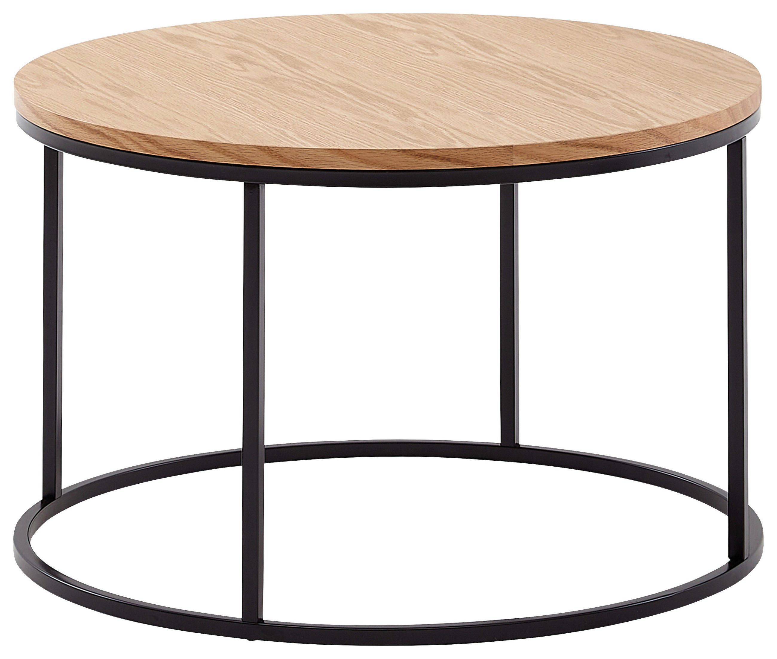 KLUB STOLIĆ smeđa  drvni materijal  - smeđa/crna, Moderno, drvni materijal/metal (70/70/45cm) - MID.YOU