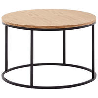 KLUB STOLIĆ smeđa  drvni materijal  - smeđa/crna, Moderno, drvni materijal/metal (70/70/45cm) - MID.YOU