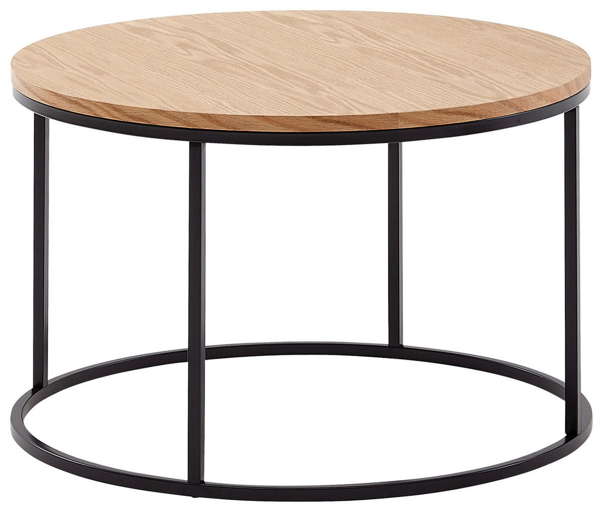KLUB STOLIĆ smeđa  drvni materijal  - smeđa/crna, Moderno, drvni materijal/metal (70/70/45cm) - MID.YOU