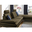 ECKSOFA in Echtleder Grün  308/195 cm  - Schwarz/Grün, Design, Leder/Metall (308/195cm) - Dieter Knoll