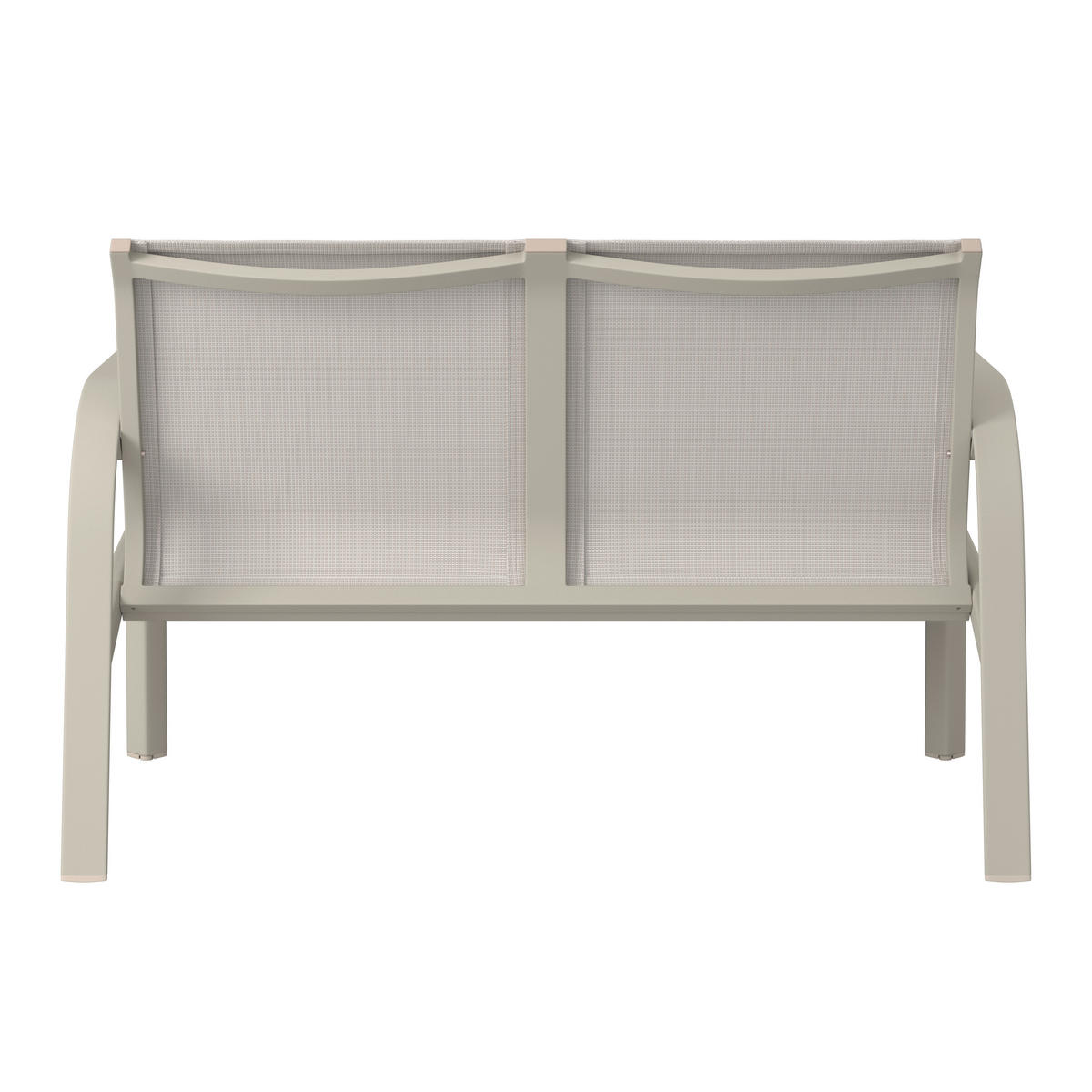 GARTENSET Webstoff Aluminium  - Beige/Weiß, MODERN, Textil/Metall (67/122/53/82/82/35/72/72/103cm) - Ambia Garden