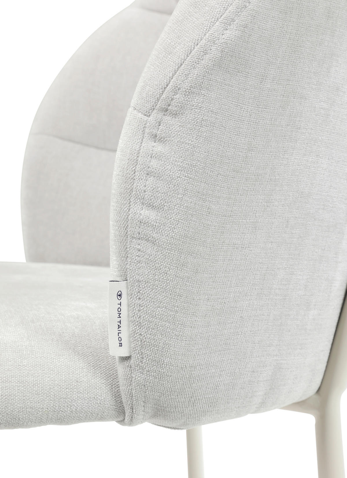 STUHL  in Stahl Chenille Metall, Textil  - Weiß, Basics, Textil/Metall (51/83/59cm) - Tom Tailor