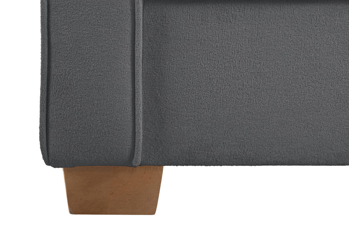 SESSEL in Dunkelgrau  - Dunkelgrau/Buchefarben, Design, Holz/Textil (93/89/82cm) - MID.YOU