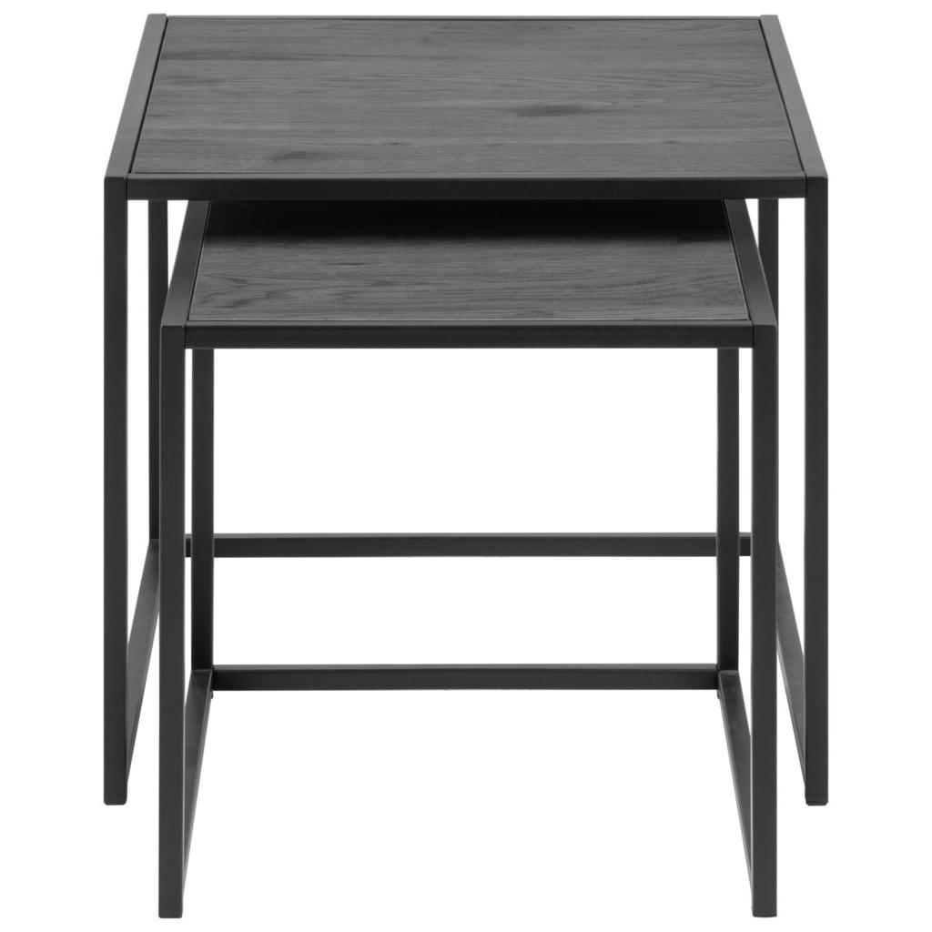 Thumbnail - Mid.you Satztisch, Schwarz, Metall, Holzwerkstoff, 2-teilig, quadratisch, eckig, 45x50x50 cm, Reach, Wohnzimmer, Wohnzim...