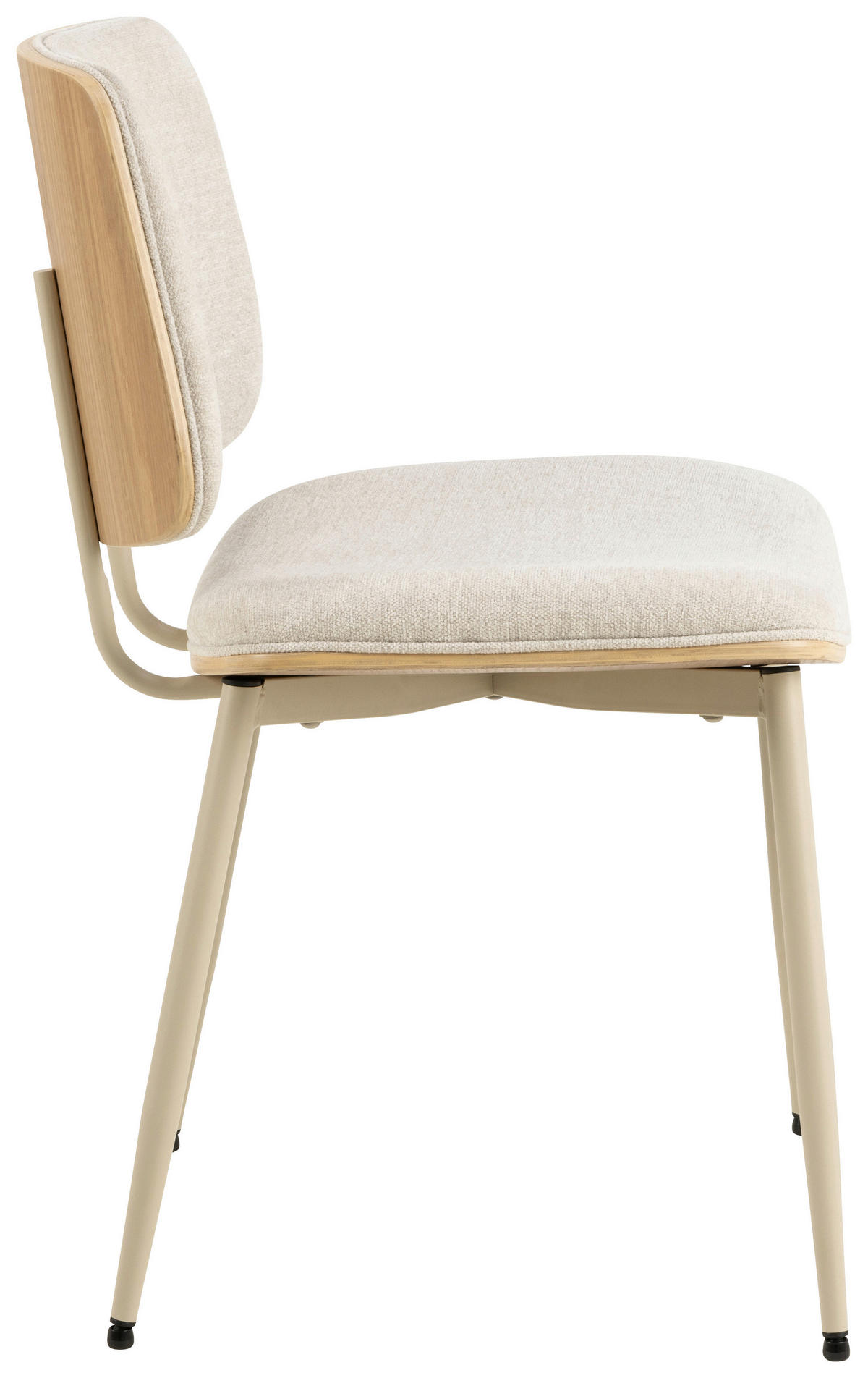 STOL stål struktur  - beige/naturfärgad, Trend, metall/trämaterial (51,5/82,5/53cm) - MID.YOU