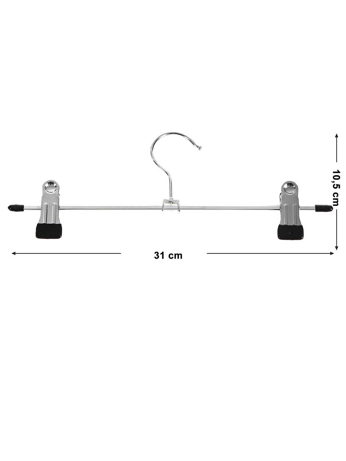 HOSENBÜGEL Metall  - Edelstahlfarben/Schwarz, Basics, Metall (31/10.5/0.23cm)
