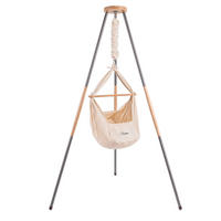 FEDERWIEGE  120/120/194 cm  - Anthrazit/Beige, Basics, Textil (120/120/194cm)