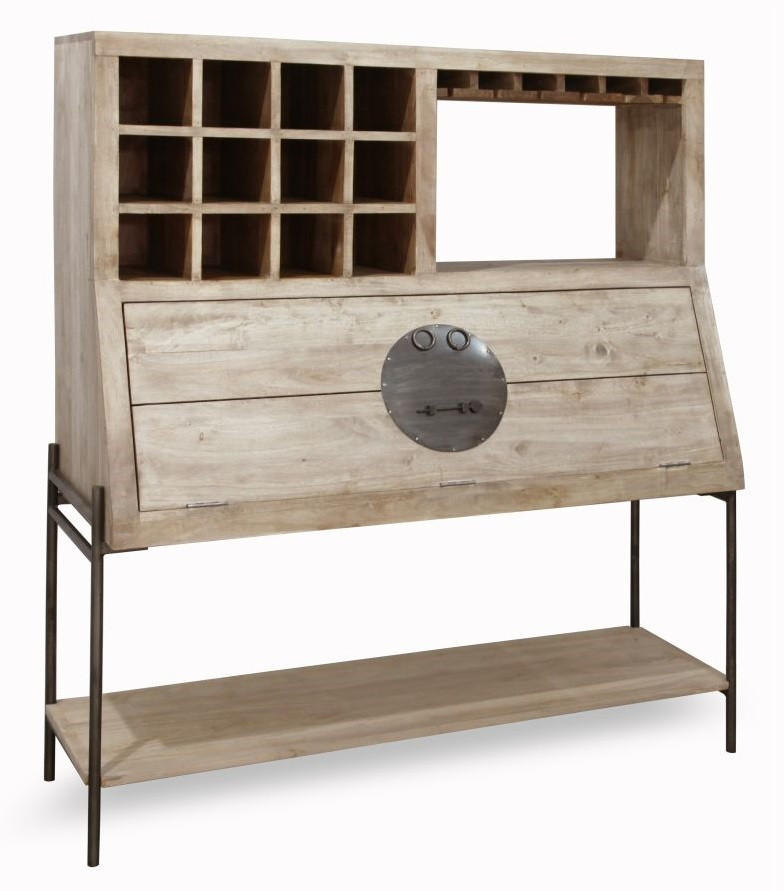 Livetastic Barschrank Akazie 120x145x45 cm