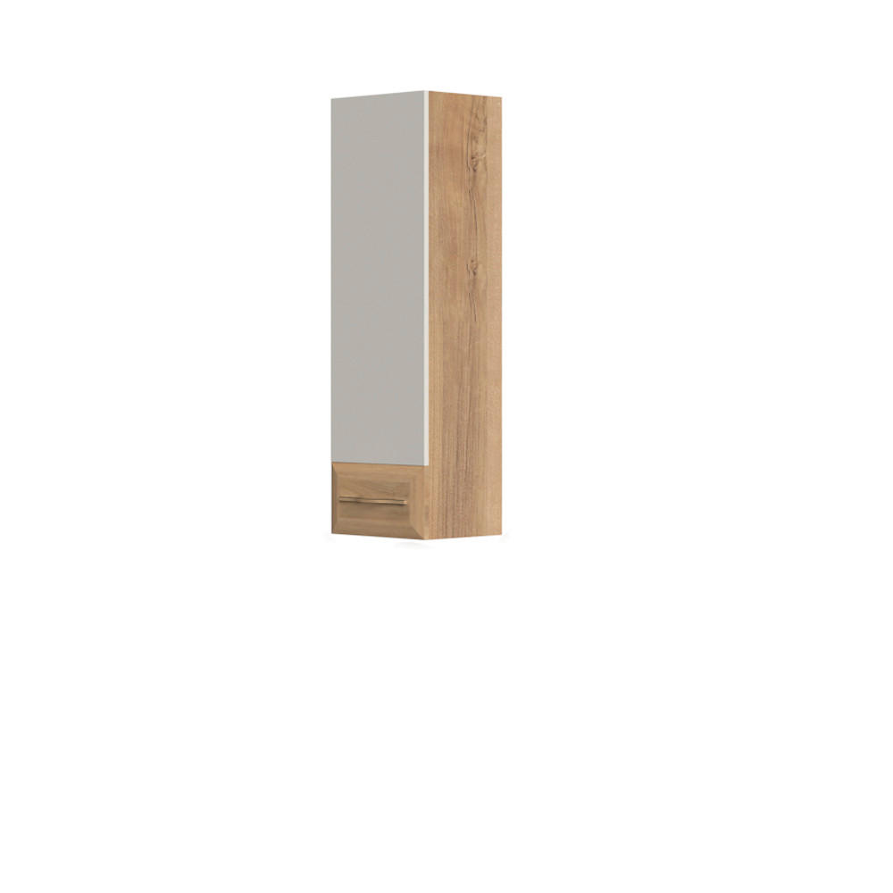 VISEČA VITRINA, bež - bež, Design, kovina/steklo (35/115/30cm) - Hom`in