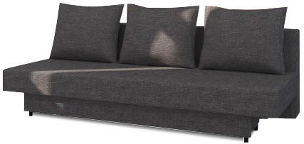 SCHLAFSOFA Textilgeflecht Dunkelgrau  - Dunkelgrau/Schwarz, Design, Kunststoff/Textil (190/83/82cm) - MID.YOU