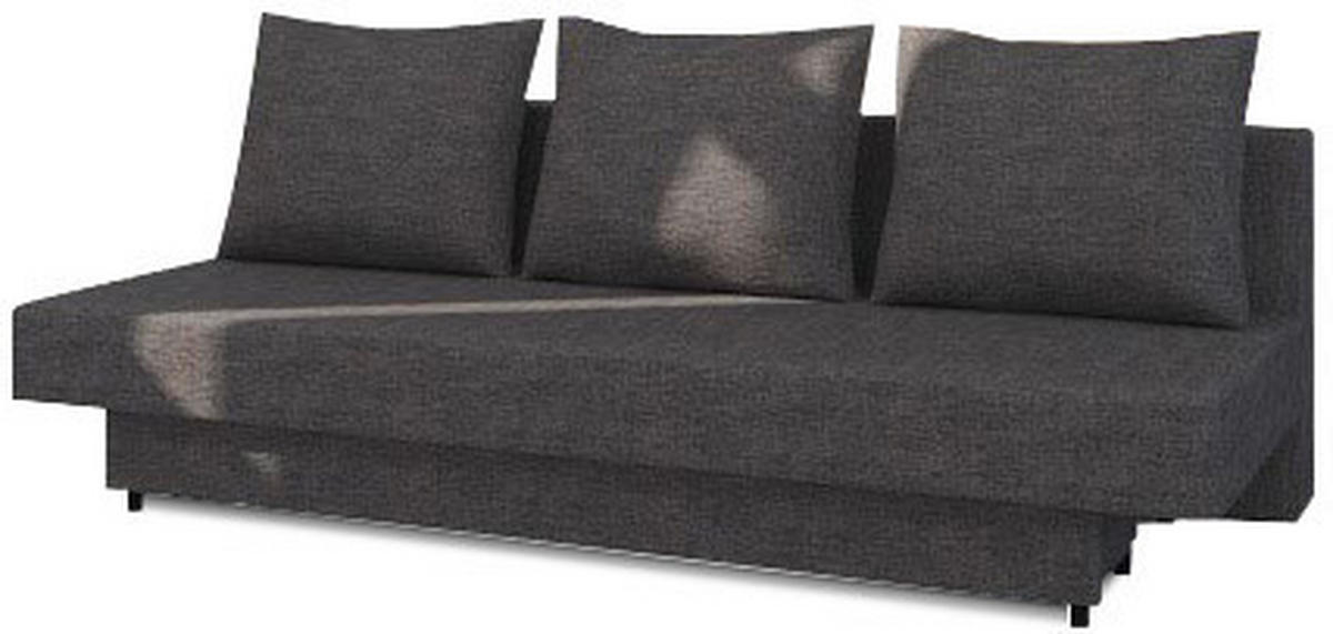 SCHLAFSOFA in Textilgeflecht Dunkelgrau  - Dunkelgrau/Schwarz, Design, Kunststoff/Textil (190/83/82cm) - MID.YOU