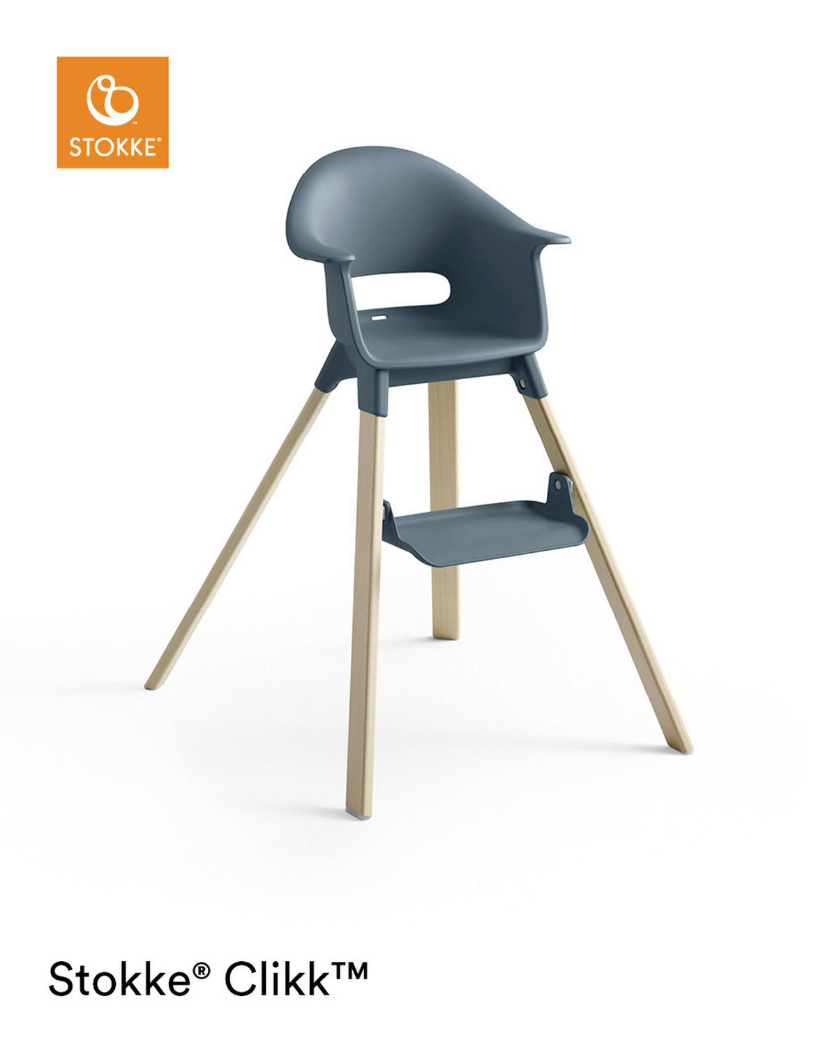HOCHSTUHL Clikk  - Dunkelblau/Naturfarben, Design, Holz/Kunststoff (56/82.5/69cm) - Stokke