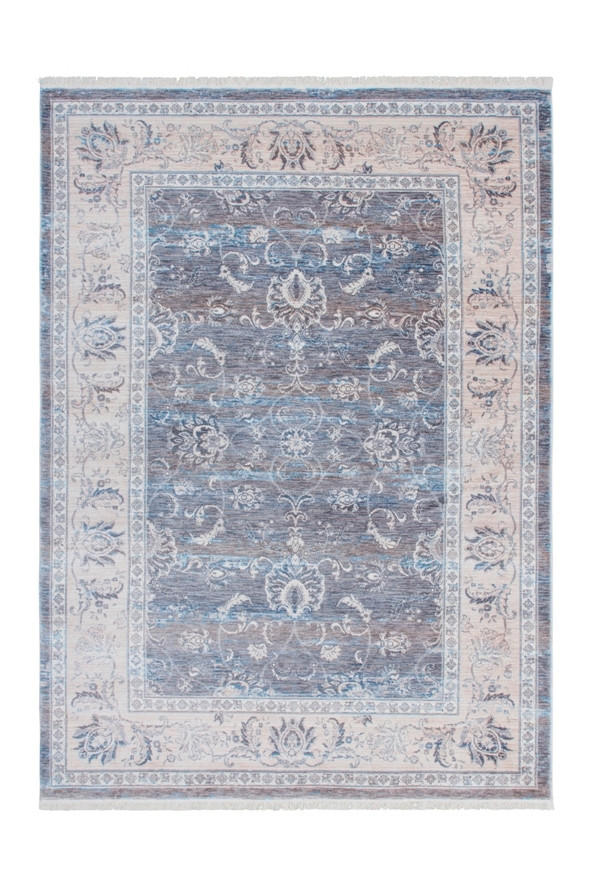 VINTAGE TEPIH  plava, siva     - siva/plava, Basics, tekstil (120/170cm)