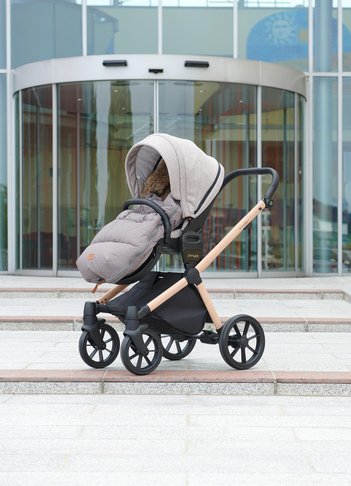 KINDERWAGENSET Beauty Plus Vegie  - Beige/Naturfarben, Trend, Textil/Metall (111/60/108cm) - Jimmylee