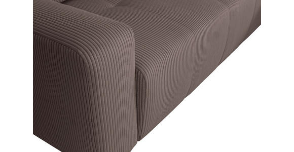 ECKSCHLAFSOFA  mit Cord Mokka  - Schwarz/Mokka, KONVENTIONELL, Textil (248/146cm) - Xora