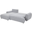 ECKSOFA Grau Webstoff  - Schwarz/Grau, MODERN, Kunststoff/Textil (175/265cm) - Carryhome