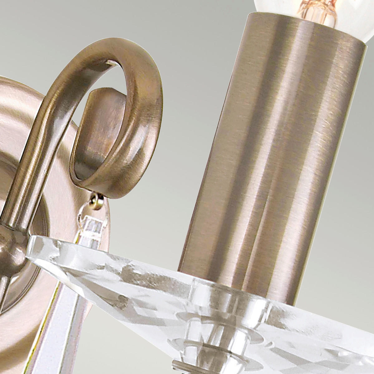 VÄGGLAMPA Elstead 10/22/21,5 cm   - mässingsfärgad, Klassisk, metall/glas (10/22/21,5cm) - Elstead Lighting