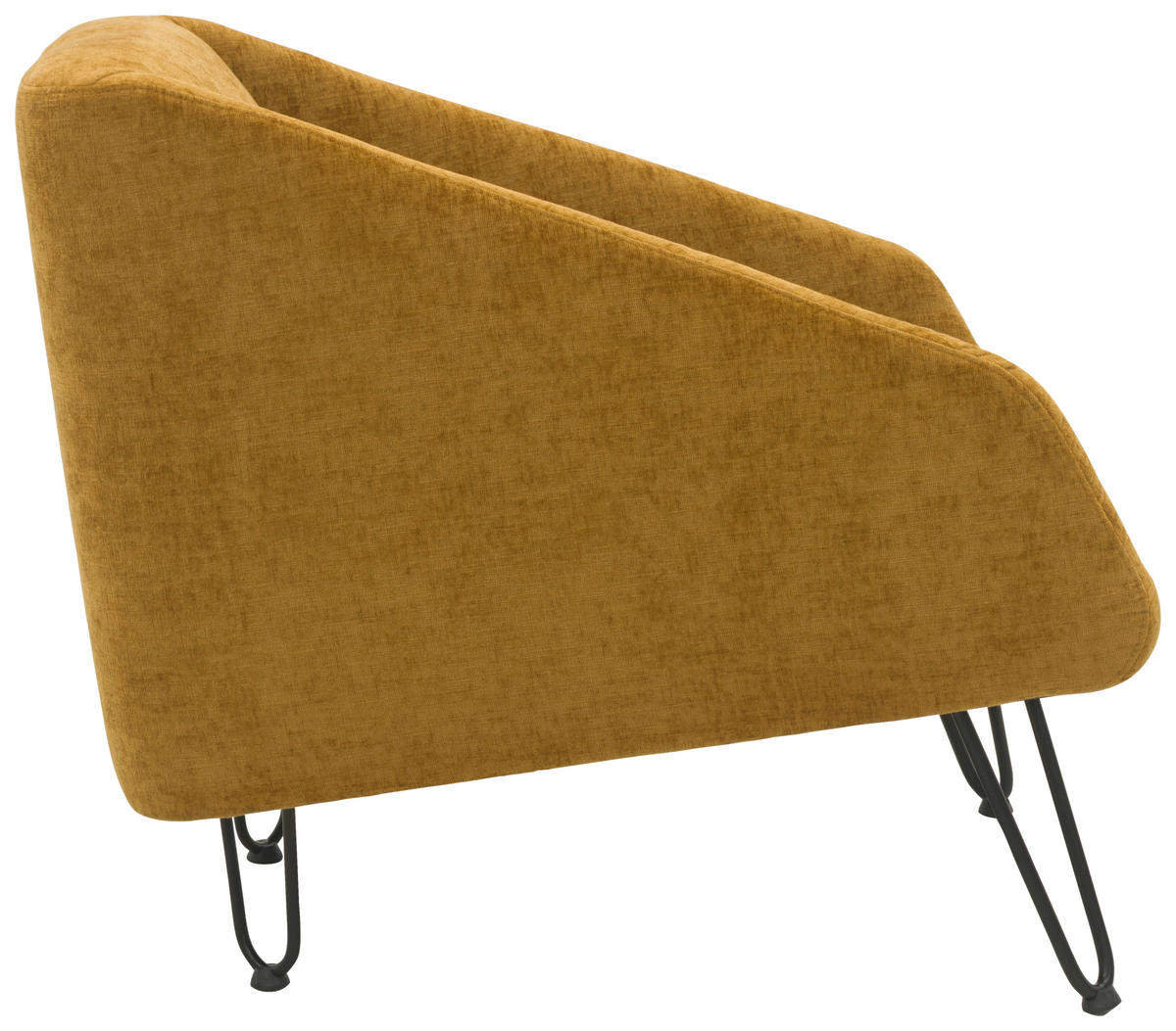 SESSEL in Chenille Goldfarben  - Goldfarben/Creme, Basics, Textil/Metall (60/71/83cm) - Livetastic