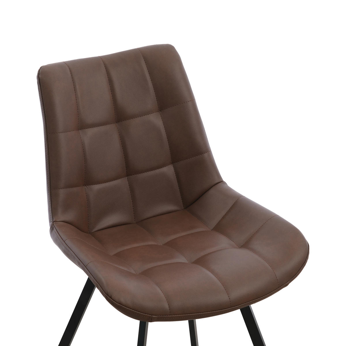 STUHL   Mikrofaser  Braun, Schwarz  - Schwarz/Braun, MODERN, Textil/Metall (54/86/62cm) - MID.YOU