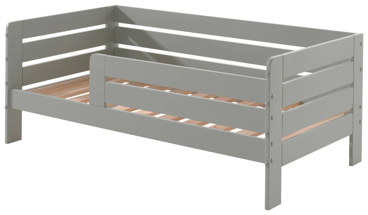 POSTEĽ PRE DETI A MLÁDEŽ, sivá - sivá/prírodná farba, Modern, drevo/kompozitné drevo (70/140cm) - MID.YOU