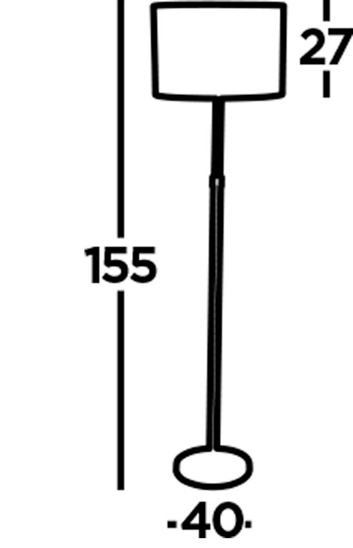 STOJEČA SVETILKA  Rachel   40/40/155.5 cm          - barve kroma/srebrne barve, Trendi, kovina/umetna masa (40/40/155.5cm)