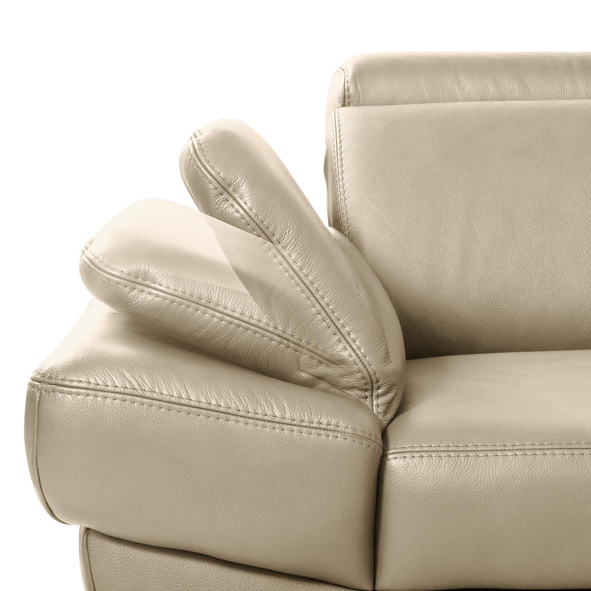 ECKSOFA  in Lederlook Echtleder Grau  - Schwarz/Grau, Design, Leder/Textil (264/211cm) - Livetastic