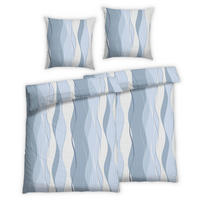 BETTWÄSCHE 4-teilig Seersucker 135/200 cm  - Blau, Basics, Textil (135/200cm) - Florella