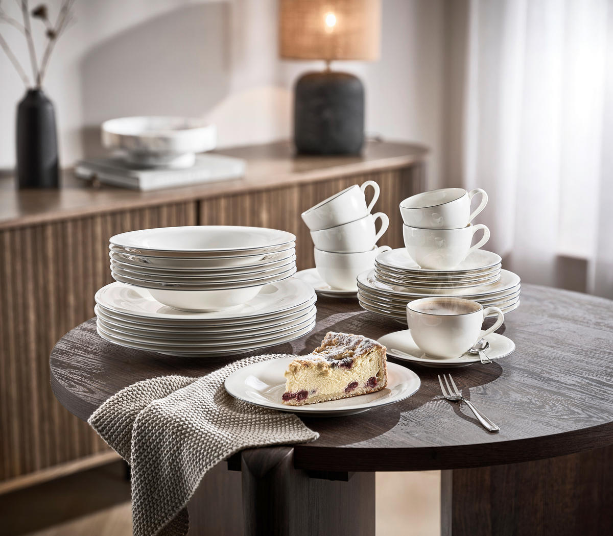 KAVNI SERVIS  Grey Lines  18-delni      - siva/bela, Konvencionalno, keramika - Villeroy & Boch