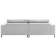 ECKSOFA  in Flachgewebe Creme  177/253 cm  - Creme/Schwarz, Design, Textil/Metall (177/253cm) - Dieter Knoll