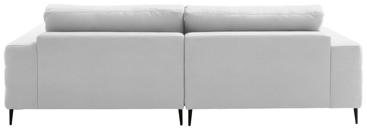 ECKSOFA in Flachgewebe Creme  - Creme/Schwarz, Design, Textil/Metall (177/253cm) - Dieter Knoll