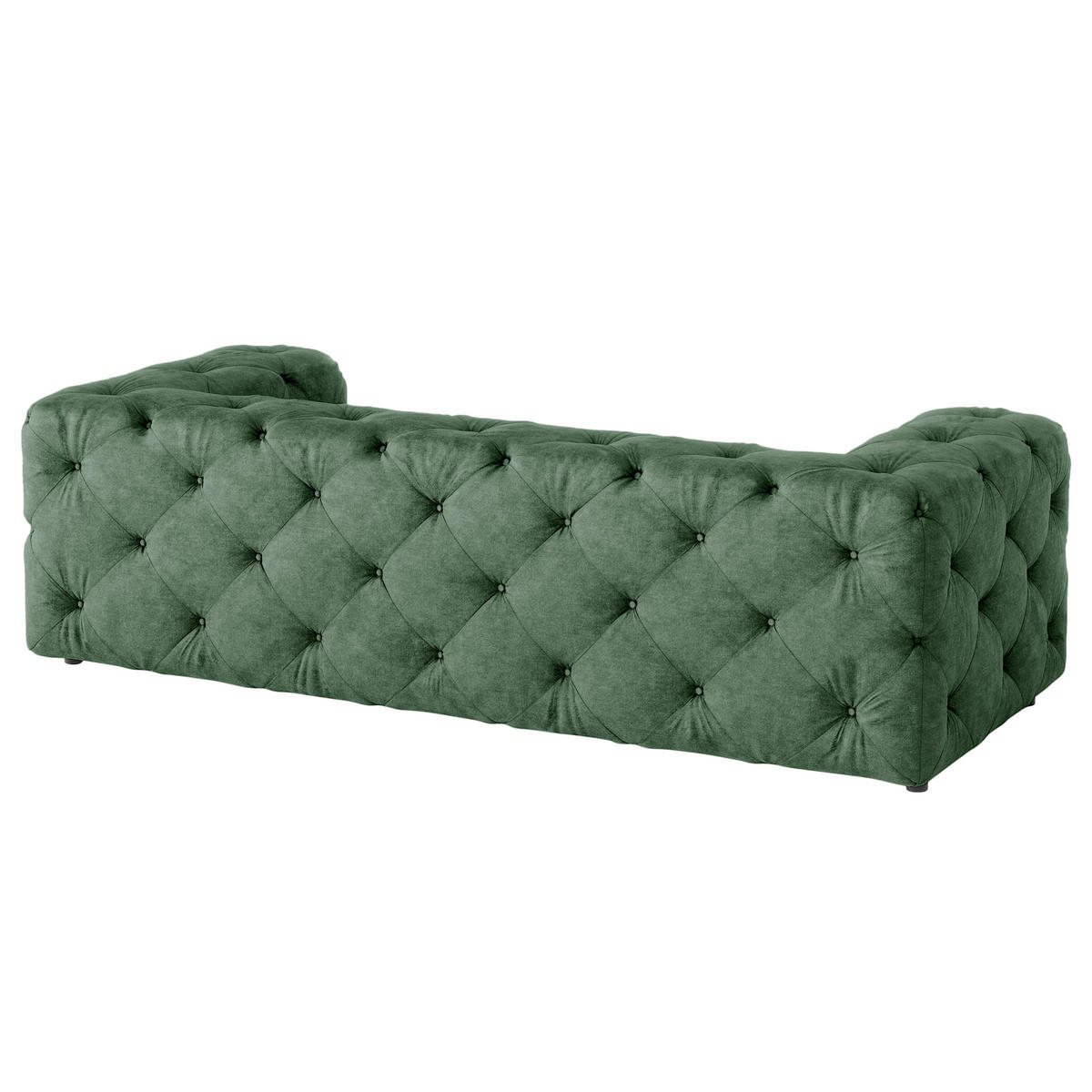 3-SITZER-SOFA Mikrofaser Waldgrün  - Waldgrün/Schwarz, Design, Kunststoff/Textil (230/71/100cm) - P & B