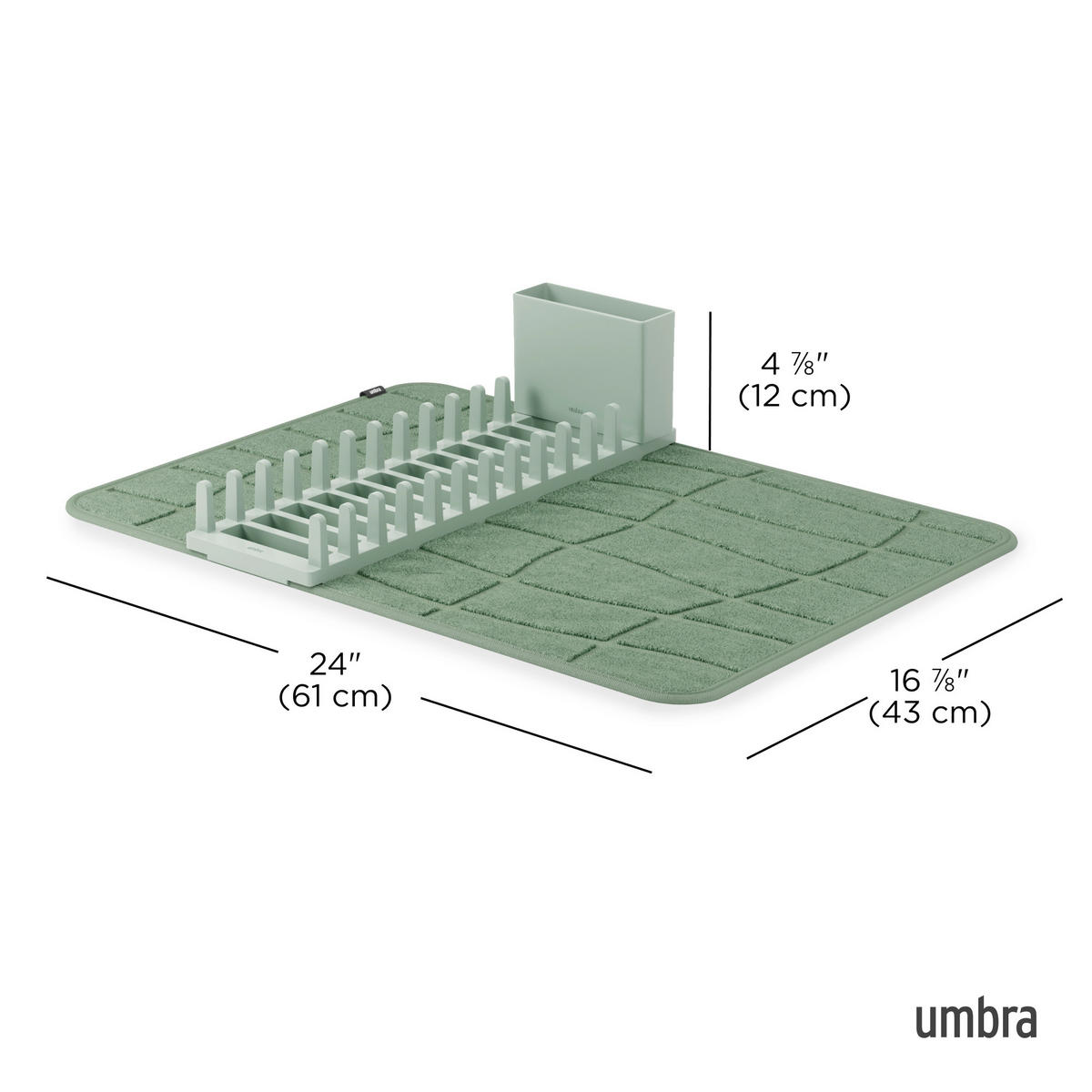 OCJEĐIVAČ POSUĐA     61/43/12 cm       - zelena, Basics, tekstil/plastika (61/43/12cm) - Umbra