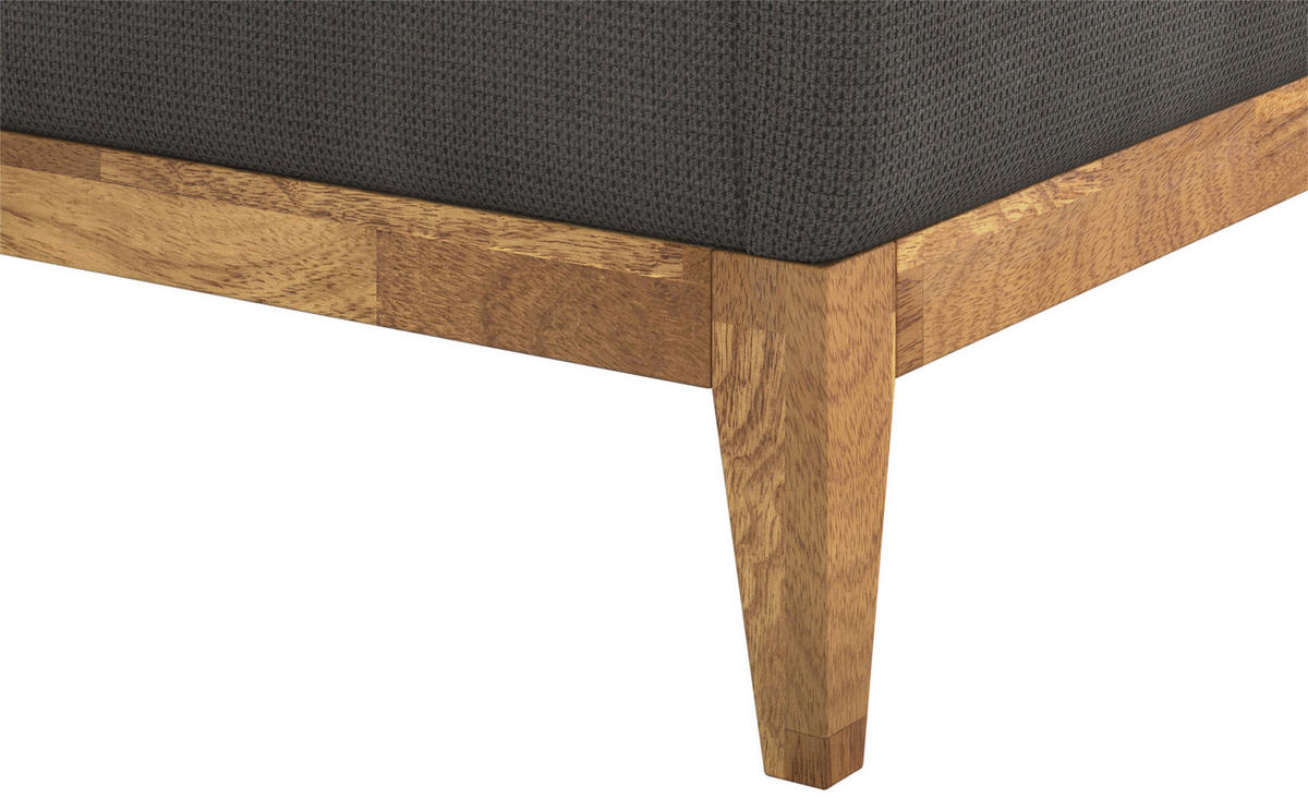 POLSTERBETT Lattenrost, Bettkasten, Matratzen 180/200 cm  in Dunkelgrau  - Dunkelgrau/Eichefarben, MODERN, Holz/Holzwerkstoff (180/200cm) - MID.YOU