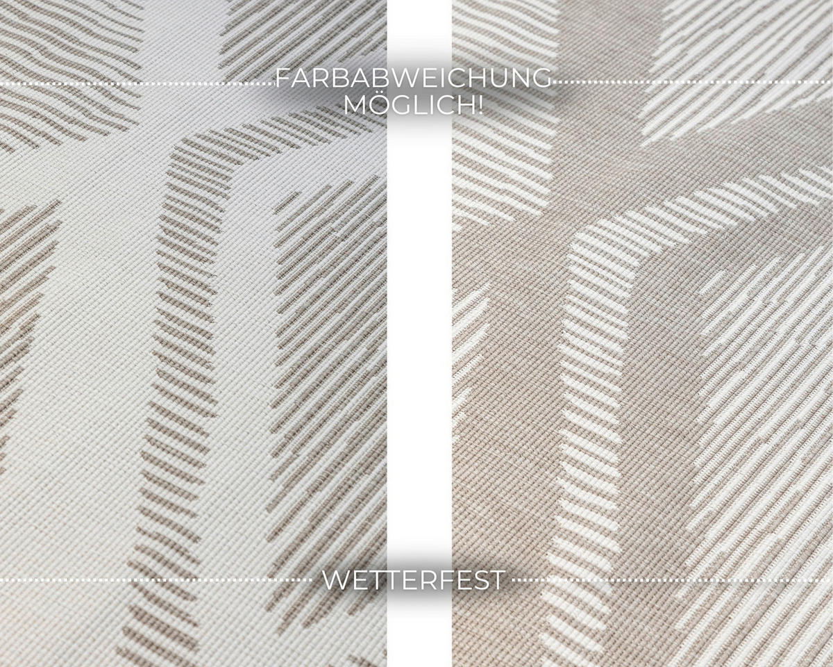 OUTDOORTEPPICH 120/170 cm Gemini Weiß, Cappuccino  - Weiß/Cappuccino, Design, Kunststoff (120/170cm)