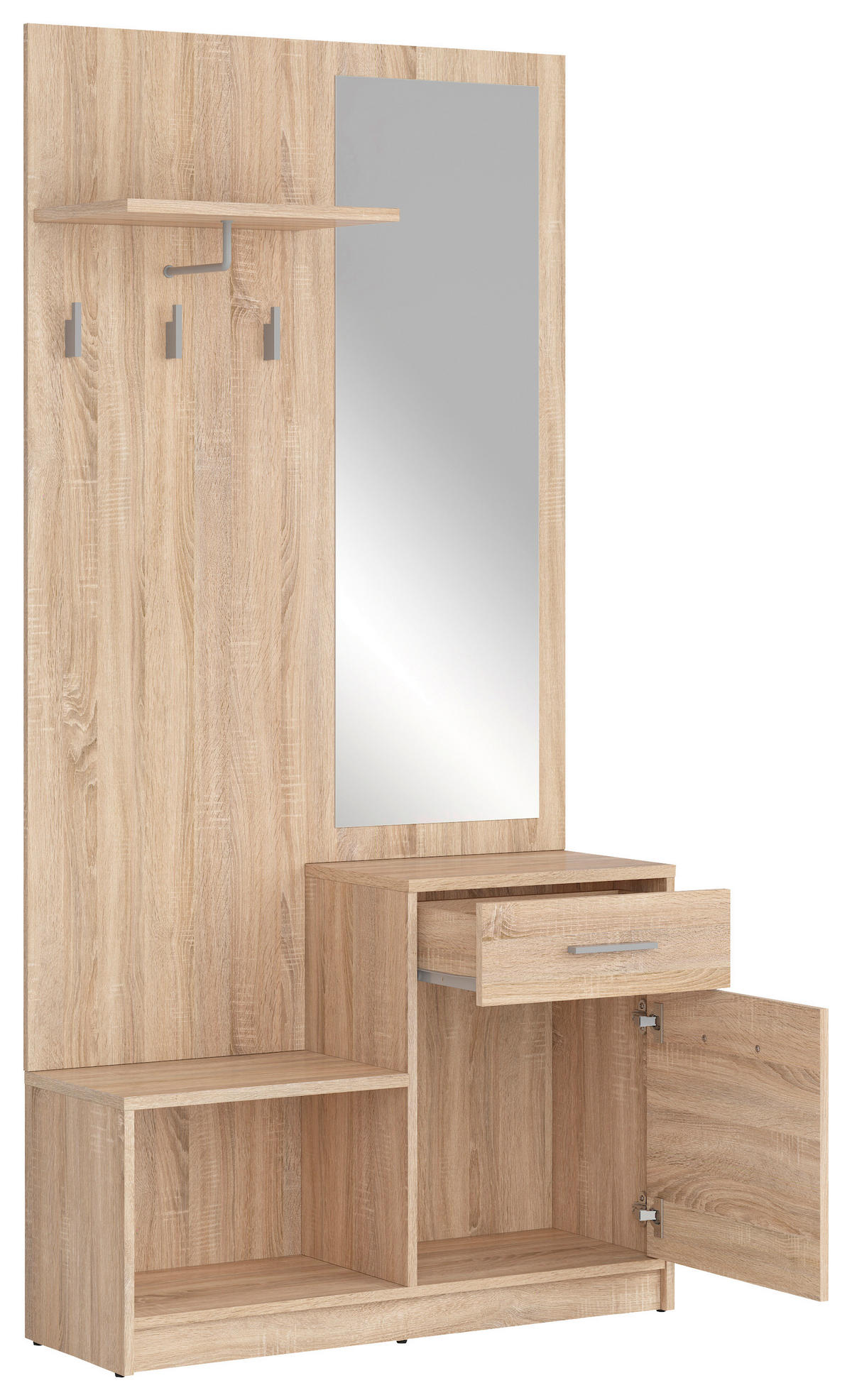 PREDSOBLJE  hrast Sonoma  - hrast Sonoma, Design, drvni materijal (90/185,5/30,5cm) - Carryhome