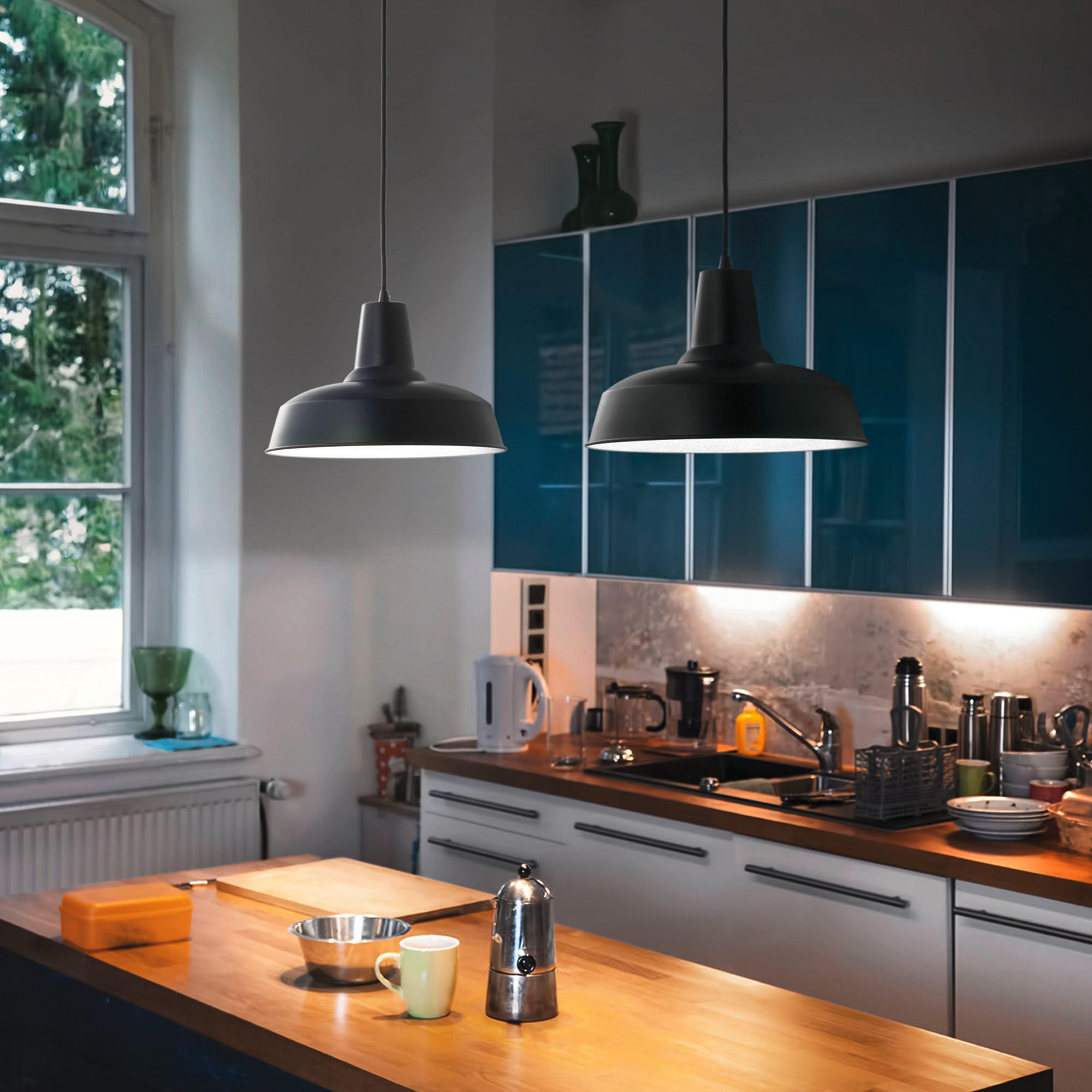 HÄNGELEUCHTE 35/47,5\222,5 cm  - Schwarz, Design, Metall (35/47,5\222,5cm) - Ideal Lux
