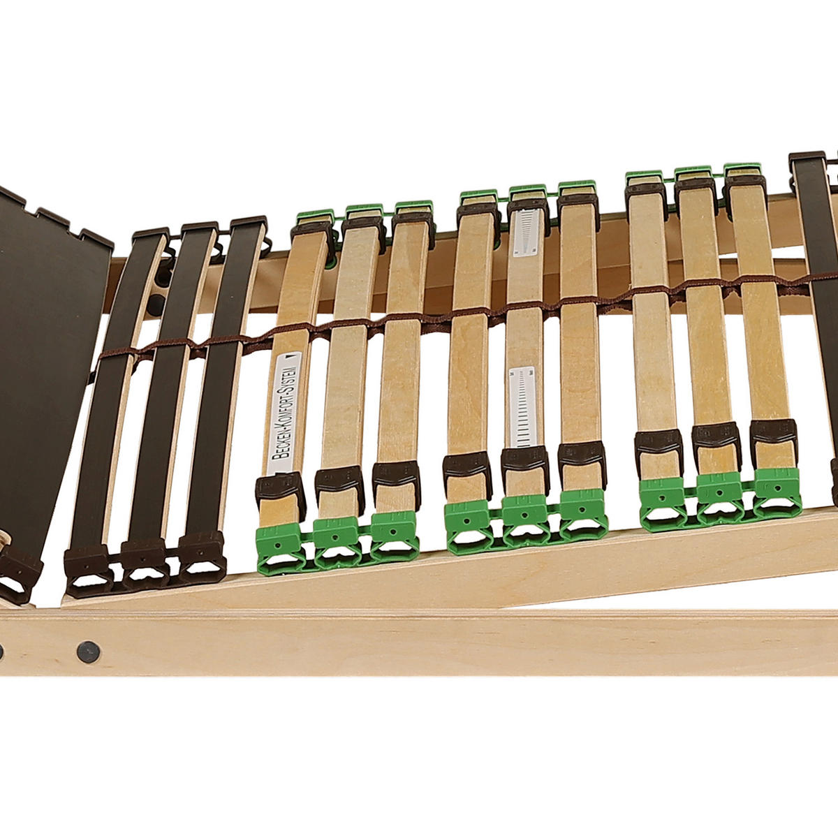LATTENROST 120/200 cm Kopfteil, Fußteil verstellbar, Birke, Buche  - Naturfarben/Braun, Basics, Holz/Kunststoff (120/200cm) - Novel