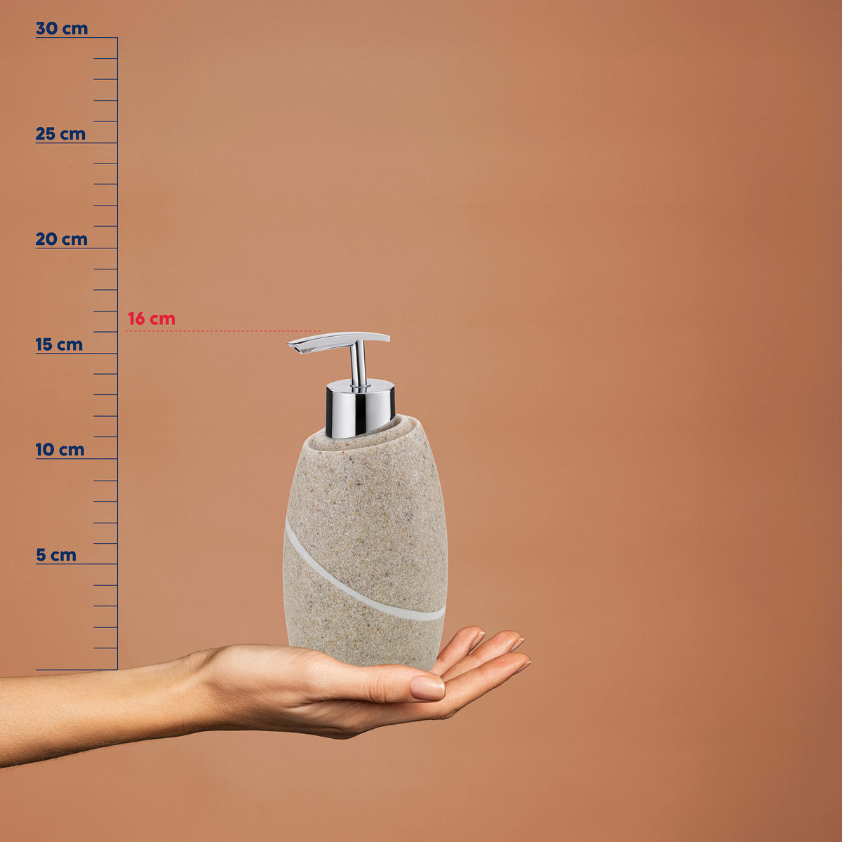 SEIFENSPENDER TALUS  - Beige, Basics, Kunststoff (7,5/16cm) - Kela