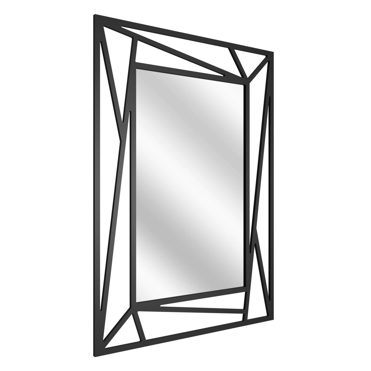 DEKOSPIEGEL  69/95 cm   in rechteckig  - Schwarz, Basics, Glas/Holz (69/95cm)