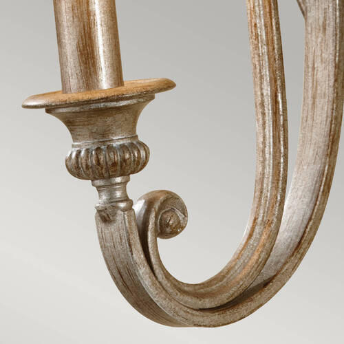 STENSKA SVETILKA   ///220-240 V/E14 - srebrne barve/peščene barve, Konvencionalno, kovina/tekstil (15.2/39.1/26.4cm) - Elstead Lighting