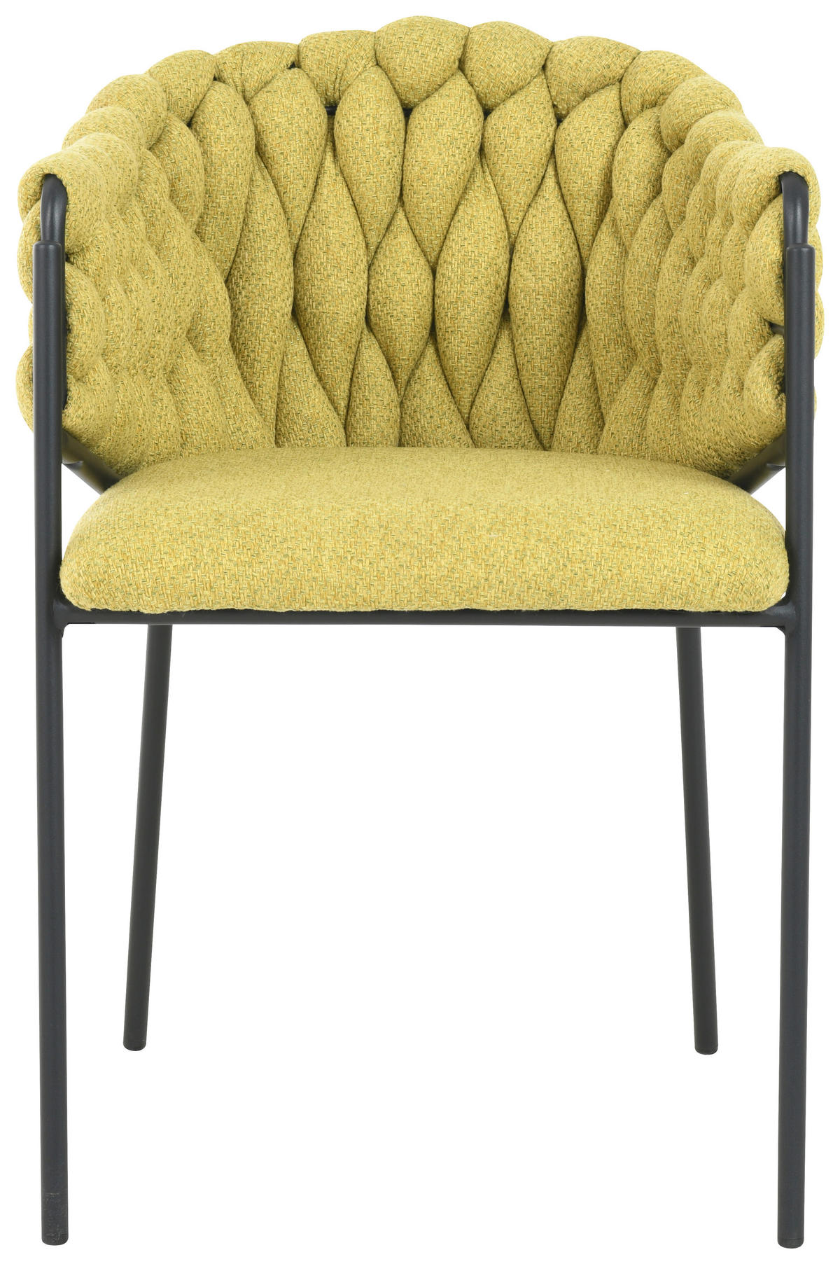 STOL, les, kovina, tekstil rumena  - rumena/črna, Moderno, kovina/tekstil (54/78cm) - Carryhome