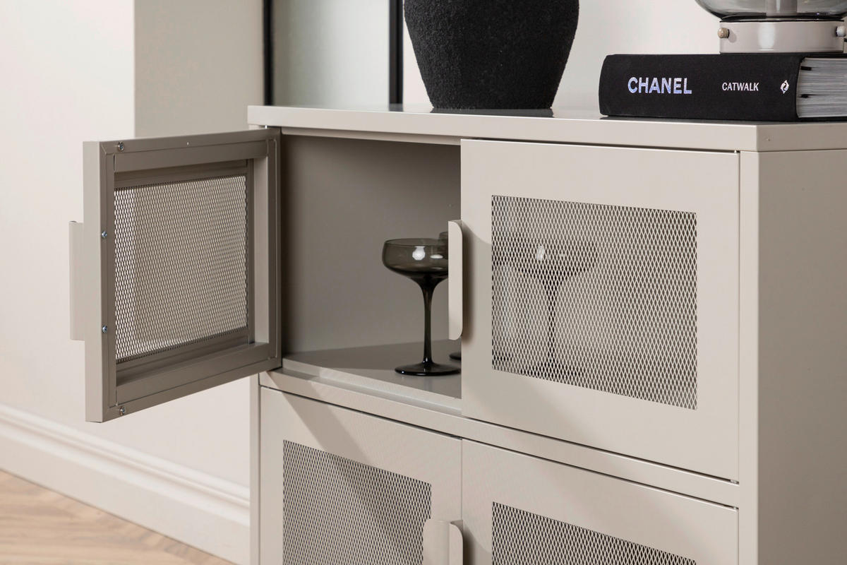 SIDEBOARD  in 90/75/40 cm  - Beige, Design, Metall (90/75/40cm) - Livetastic