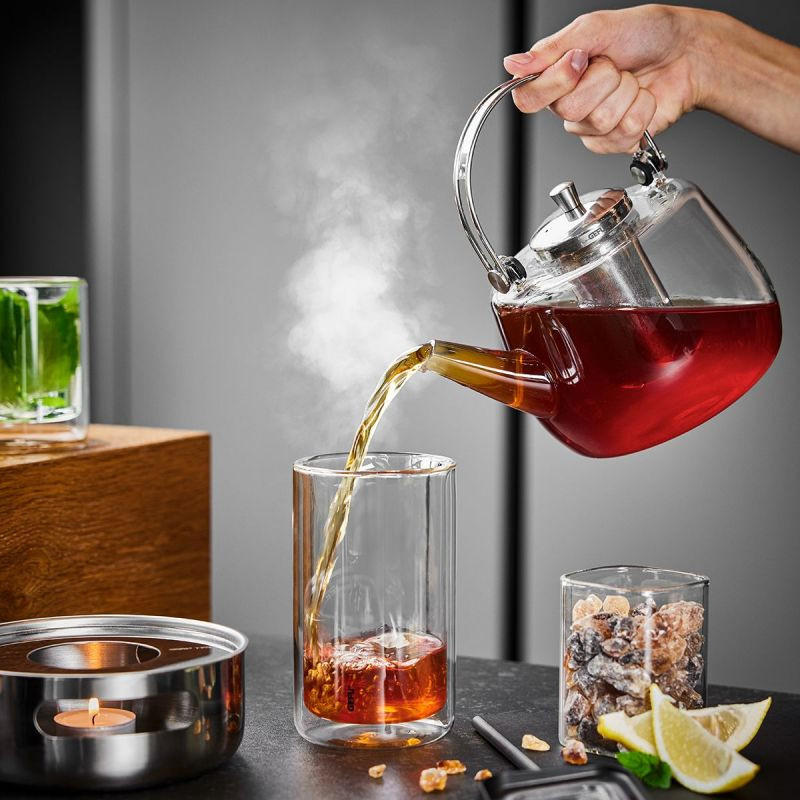TEEKANNE INFUSA  - Silberfarben, Basics, Glas/Kunststoff (17/12,5/19,5cm) - Gefu