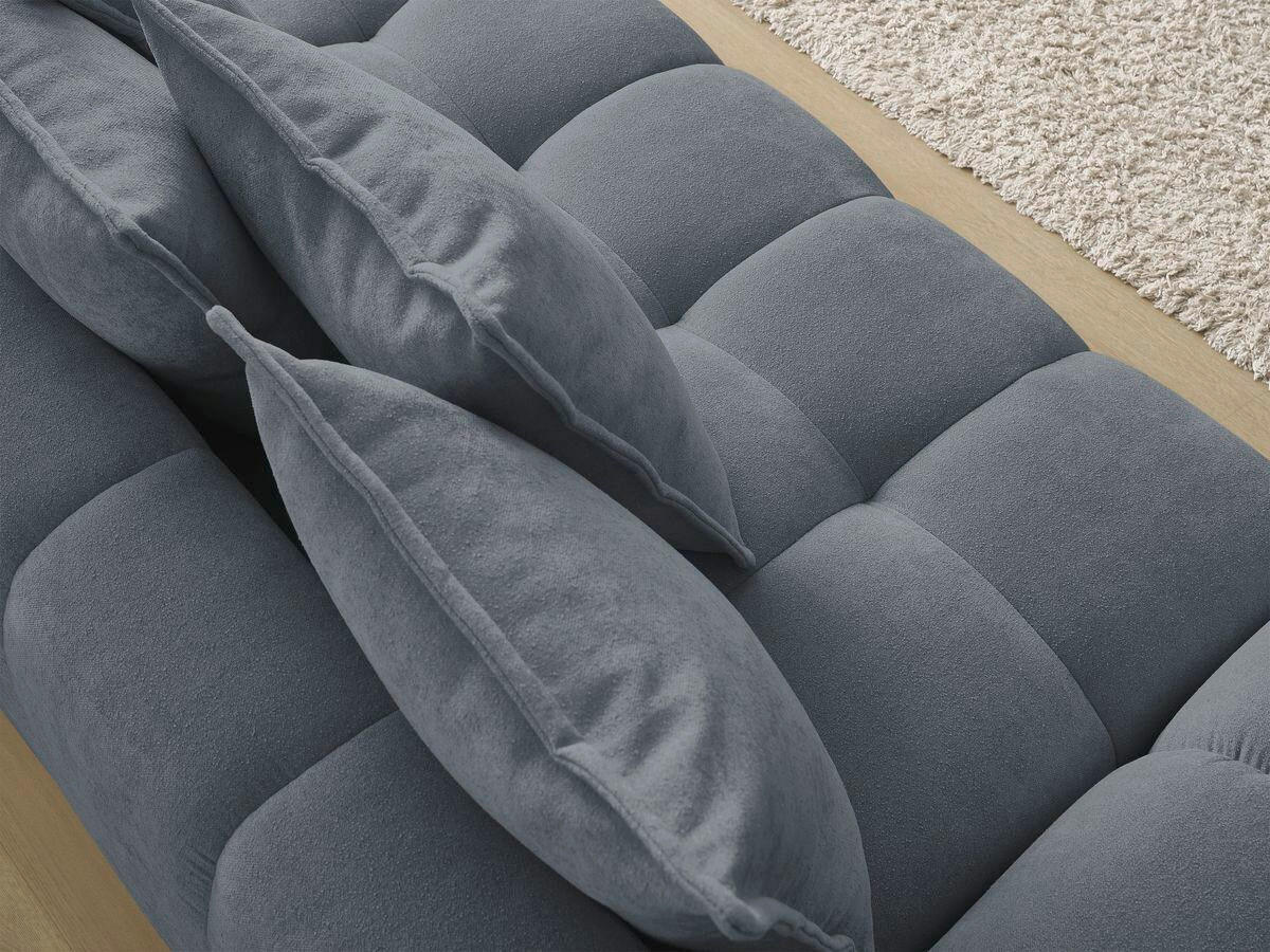SCHLAFSOFA EVEREST  mit Rücken echt, Armteil links, Armteil rechts Struktur Dunkelblau  - Schwarz/Dunkelblau, MODERN, Kunststoff/Textil (278/115/90cm)