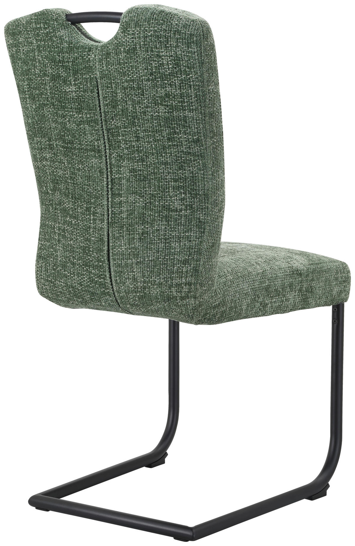 SZÁNKÓTALPAS SZÉK fém, textil zöld, fekete  - fekete/zöld, Design, textil/fém (46/97/59cm) - Novel