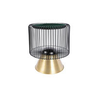 POMOĆNI STOLIĆ zelena, crna, zlatne boje  metal, kamen   - zelena/zlatne boje, Basics, kamen/metal (51/56,5/51cm) - Kayoom