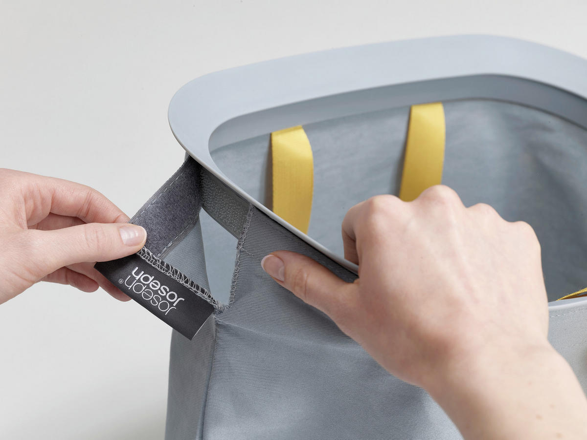 WÄSCHESAMMLER - Grau, Basics, Kunststoff/Textil (56/71/39,5cm) - Joseph Joseph