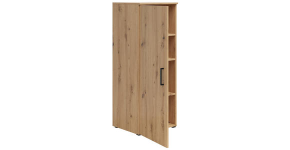 KOMMODE 45/115/40 cm in Eiche Artisan - Anthrazit/Schwarz, MODERN, Holzwerkstoff/Kunststoff (45/115/40cm) - Carryhome