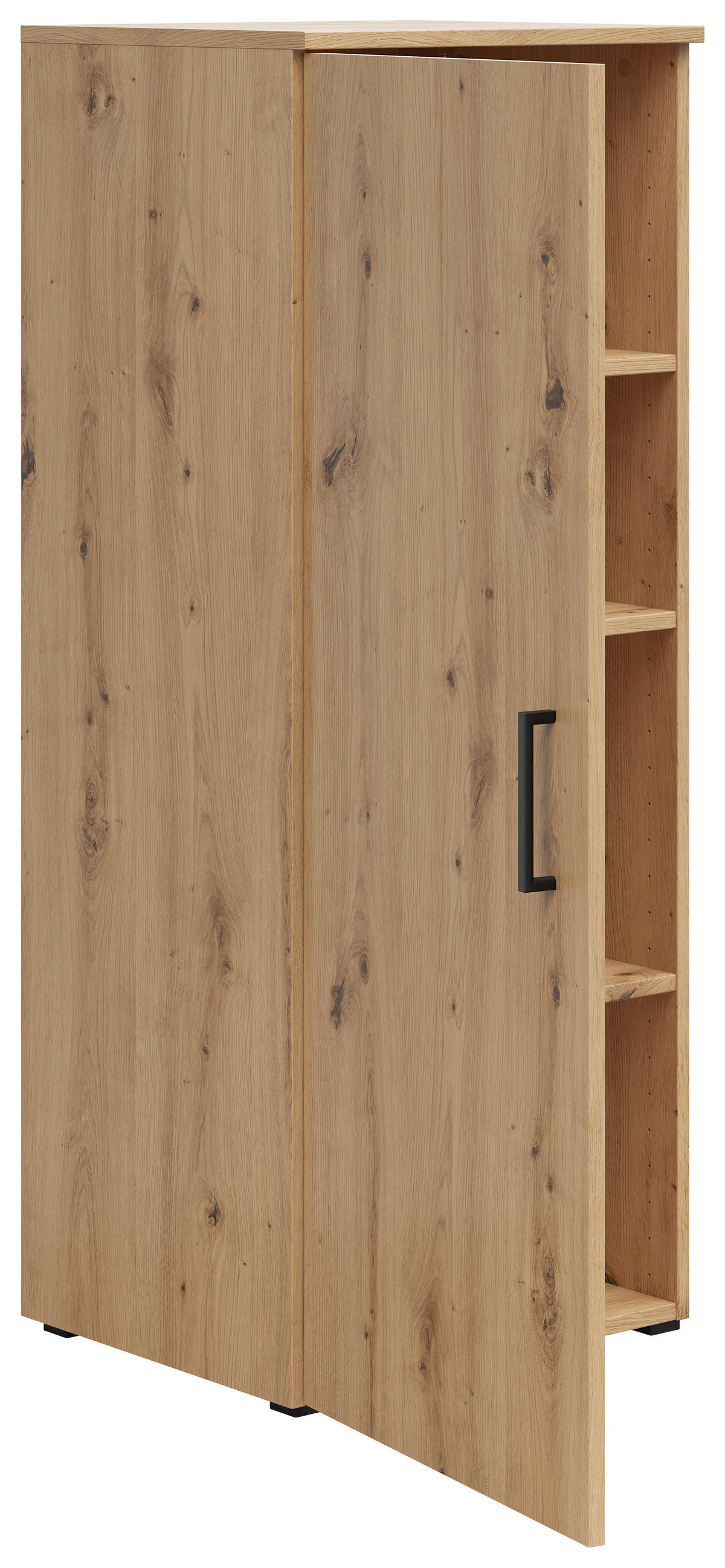KOMMODE 45/115/40 cm  in Eiche Artisan  - Anthrazit/Schwarz, Modern, Holzwerkstoff/Kunststoff (45/115/40cm)