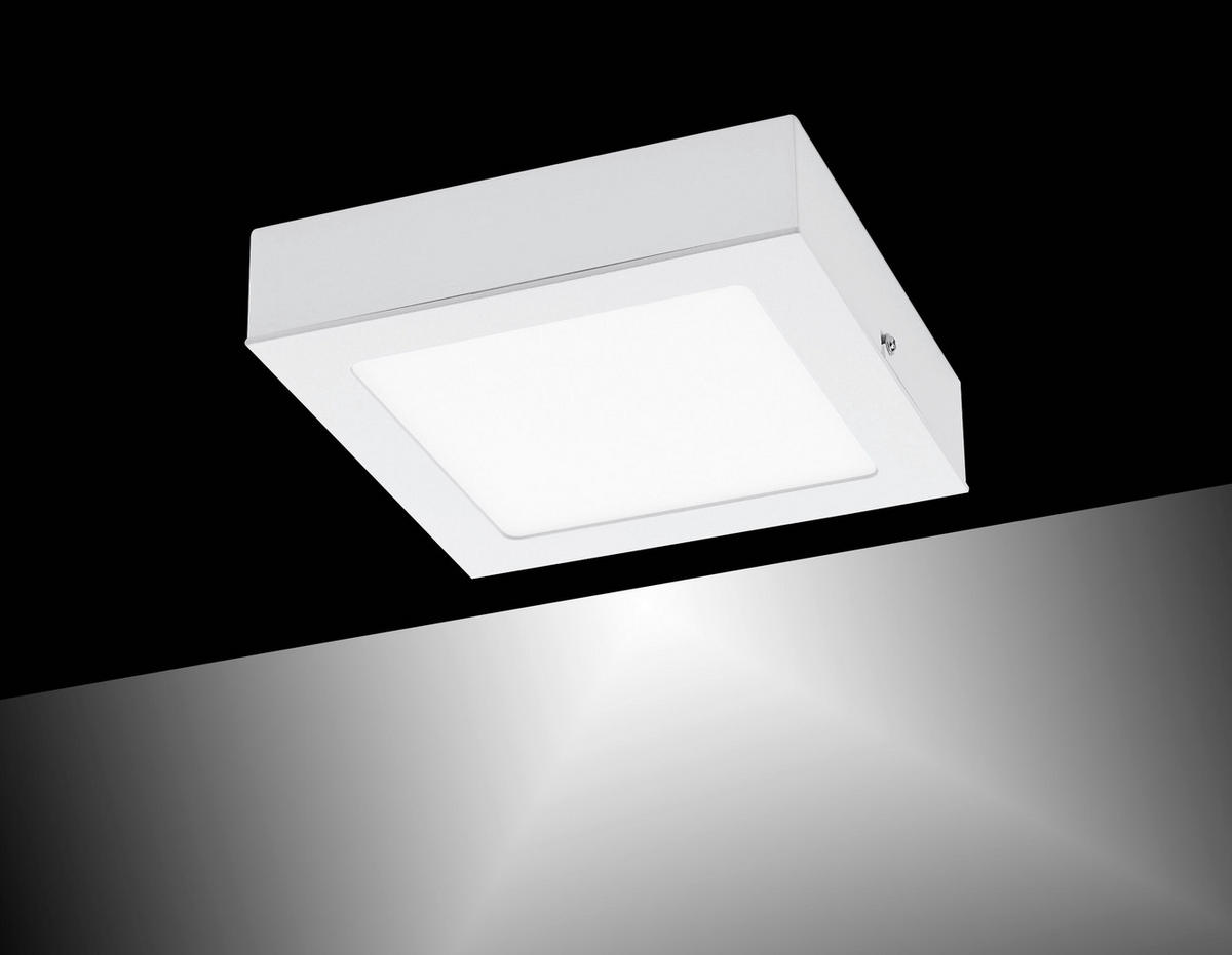 LED PLAFONJERA - bela, Osnovno, metal/plastika (17/17/4,5cm)